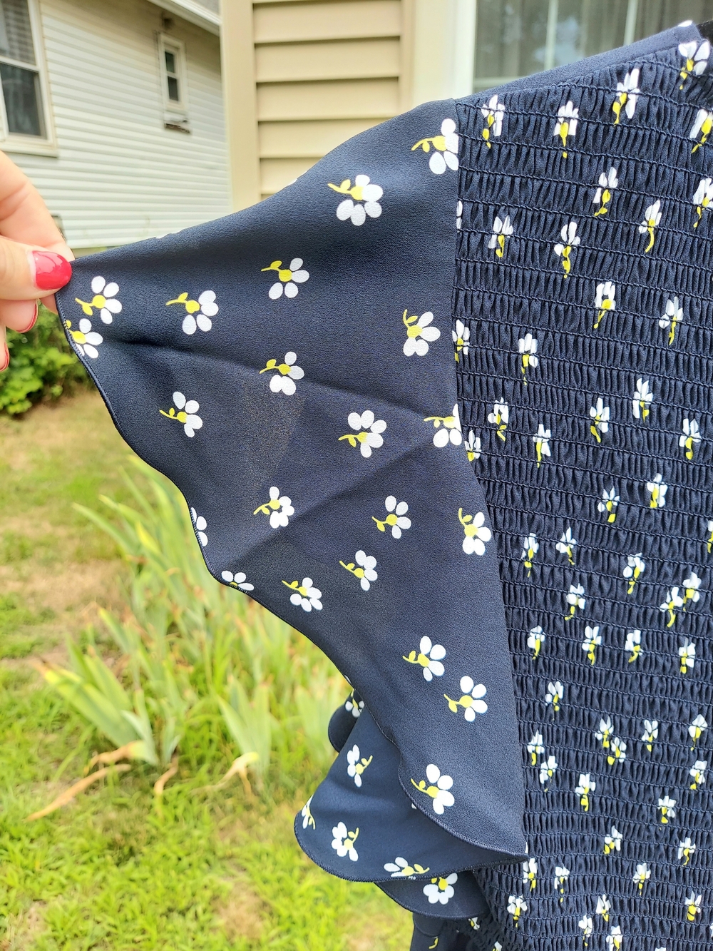 Kate Spade Daisy Toss Navy Floral High Low Midi Dress Women Size 2 NWOT Feminine - Picture 5 of 11
